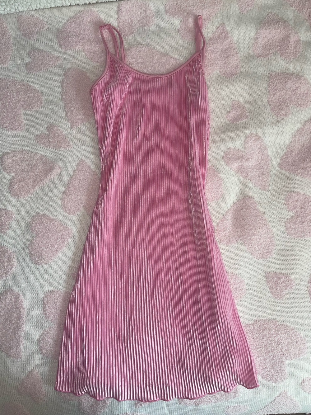 mini pink shimmery dress